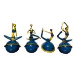 Ball Yoga Lady Set of 4 Idols - Elegant Fitness & Serenity Sculptures for Home & Yoga Studio Decor