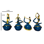 Ball Yoga Lady Set of 4 Idols - Elegant Fitness & Serenity Sculptures for Home & Yoga Studio Decor