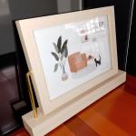360° Dual-Sided Wooden Photo Frame – One Side with Mirror for Elegant Utility