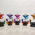 Mini Ganesha Tealight Holder Set of 5 – Auspicious Décor with Divine Light