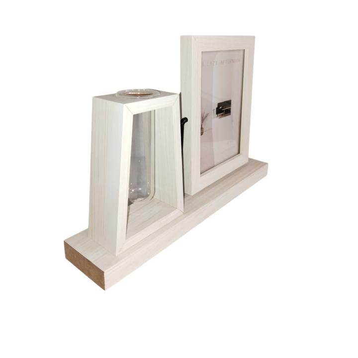 360° Revolving Dual-Side Photo Frame with Flower Stand – A Touch of Elegance & Emotion