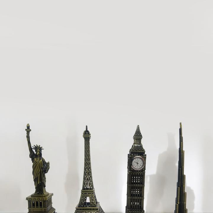 Stunning World Monument Miniature Models - Eiffel Tower, Big Ben, Burj Khalifa, Statue of Liberty
