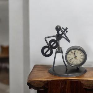 Elegant Decorative Musical Metal Stand with Clock - Timeless Home Decor