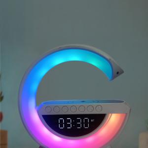 G Shape Bluetooth Speaker with Wireless Charging, FM Radio, AM Radio, and Multi-Color LED Lights - Your Ultimate Entertainment Hub