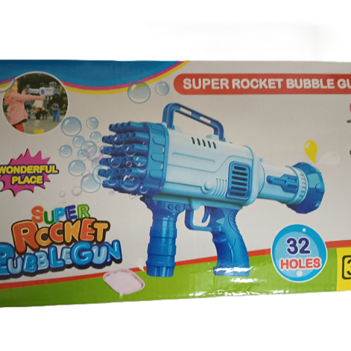 Super Rocket 32 Holes Bubble Gun Toy for Kids - Ultimate Bubble Fun!