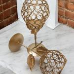 Tealight Candle Flower Shape Metal Stand Set of 2 – Elegant Floral Decor for a Cozy Home Ambiance