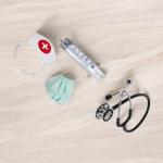 Kids Nurse Costume with Stethoscope, Syringe, Mask, and Nurse Headband – 4-Piece Role-Play Set for Aspiring Nurses!