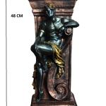 Roman Pillar Man Statue - Classical Elegance for Home, Office, or Garden Decor