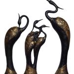 Swan Family Set of 3 Idols - Elegant Home Decor for Peace & Harmony
