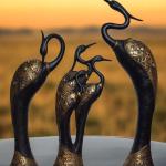 Swan Family Set of 3 Idols - Elegant Home Decor for Peace & Harmony