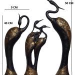 Swan Family Set of 3 Idols - Elegant Home Decor for Peace & Harmony