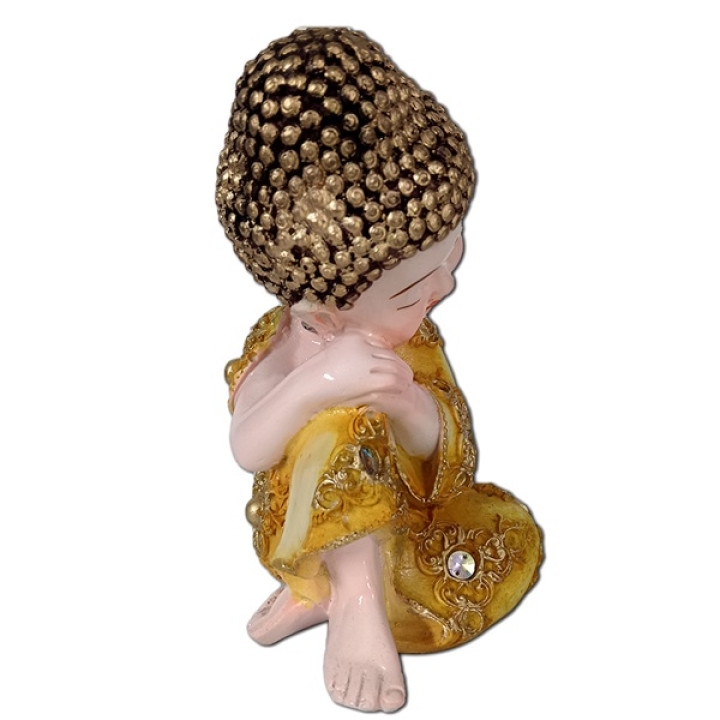 Adorable Baby Yellow Buddha Idol - Invite Serenity into Your Home