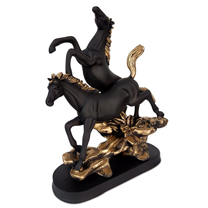Graceful Horse Pair Idol for Elegant Home Decor