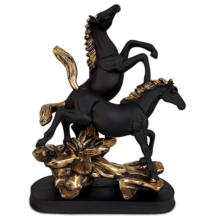 Graceful Horse Pair Idol for Elegant Home Decor