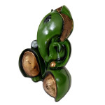 Polyresin Ganesh Showpiece Ganpati Idol Ganesha Statue Green Sliver