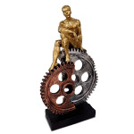 Futuristic In Half Gear Machine Man Idol Set of 1 - A Unique Blend of Art and Technology