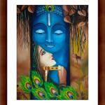 Divine Handmade Radha Krishna Painting - Eternal Love in Art