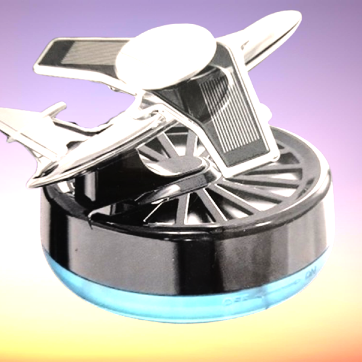 Solar-Powered Aeroplane Model Car Aroma Diffuser with Extra 10 ML Fragrance Aroma - Enjoy Freshness On-The-Go!