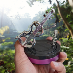 Solar-Powered Guitar Model Car Aroma Diffuser with Extra 10 ML Fragrance Aroma - Enjoy Freshness On-The-Go!