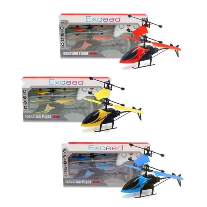 Helicopter with Remote Control & Hand Sensor  with 3D Lights - Multicolor Flying Toy for Boys & Kids