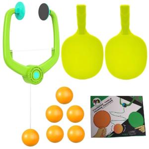 Hanging Table Tennis  Set - Portable Indoor Ping Pong Game with 2 Rackets & 6 Balls - Perfect for Parent-Child Interaction & Indoor Fun