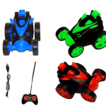 Rotating & Rolling Rechargeable Small Remote Multi Color Stunt Car Toy - Ultimate Stunt Action for Kids!