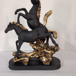 Graceful Horse Pair Idol for Elegant Home Decor