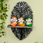 Sacred Trio Ganesha Idol Set - Blessings, Wisdom, and Prosperity
