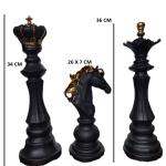 King, Queen, and Knight Chess Idols - Elegant & Strategic Home Decor for Sophisticated