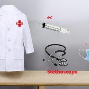 Kids Doctor Costume with Stethoscope, Syringe & Mask – Fun Role-Play Set for Aspiring Doctors!