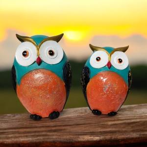 Egg Owl Set of 2 Idols - Unique & Charming Home Decor for Wisdom and Style