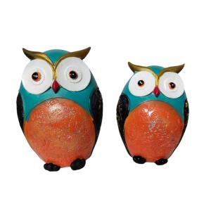 Egg Owl Set of 2 Idols - Unique & Charming Home Decor for Wisdom and Style