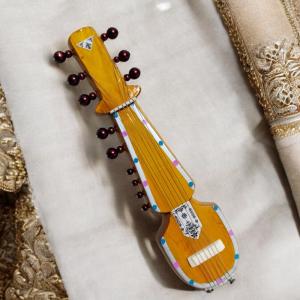 Miniature Esraj Musical Instrument – Handcrafted Classical Decor for Music Lovers