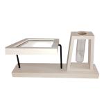 360° Revolving Dual-Side Photo Frame with Flower Stand – A Touch of Elegance & Emotion