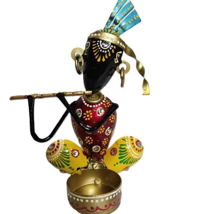Elegant Metal Art Tealight Tribals Stand Set of 3 - Illuminate Your Space with Divine Grace