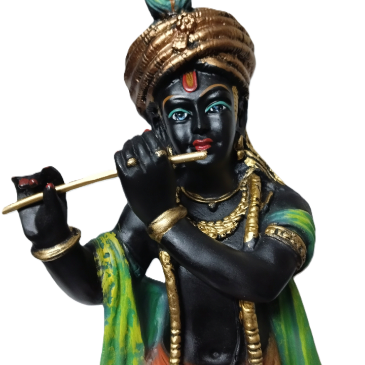 Standing Krishna with Flute Idol - Divine Home Decor for Peace & Prosperity