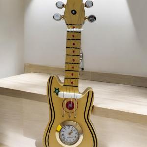 Artistic Miniature Guitar with Watch  – Strings of Elegance for Home Décor