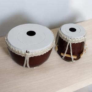 Miniature Tabla Set of 2 Musical Instrument – Handcrafted Classical Decor for Music Lovers