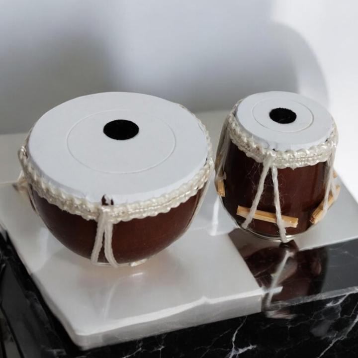 Miniature Tabla Set of 2 Musical Instrument – Handcrafted Classical Decor for Music Lovers