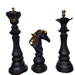 King, Queen, and Knight Chess Idols - Elegant & Strategic Home Decor for Sophisticated