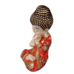 Adorable Baby Red Buddha Idol - Invite Serenity into Your Home