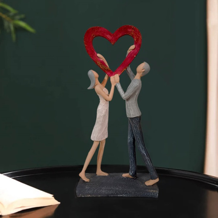 Romantic Heart Face Couple Idol Symbol of Everlasting Love