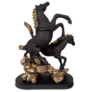 Graceful Horse Pair Idol for Elegant Home Decor