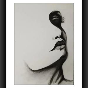 Elegant Lady Face Sketch - Timeless Beauty in Art