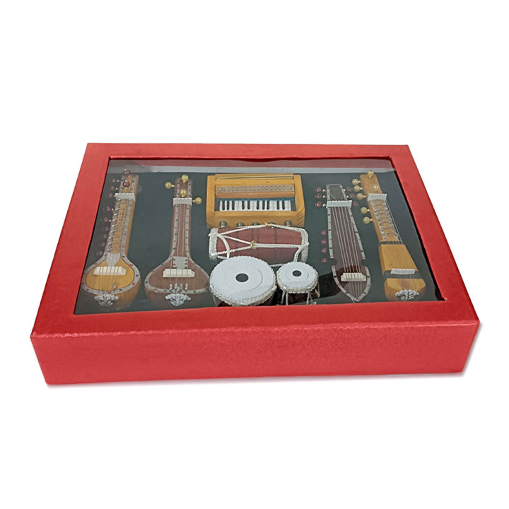 Exquisite Miniature Musical Instrument Set of 7 - Perfect Harmony for Your Decor