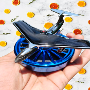 Solar-Powered Aeroplane Model Car Aroma Diffuser with Extra 10 ML Fragrance Aroma - Enjoy Freshness On-The-Go!