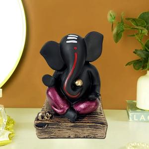 Exquisite Black Ganesha Idol - Embrace Divine Blessings