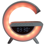 G Shape Bluetooth Speaker with Wireless Charging, FM Radio, AM Radio, and Multi-Color LED Lights - Your Ultimate Entertainment Hub